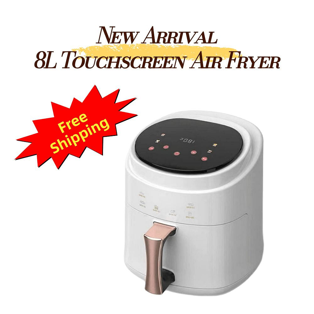 8L Large Digital Air Fryer Touch Screen 6 Presets- 1 bunch