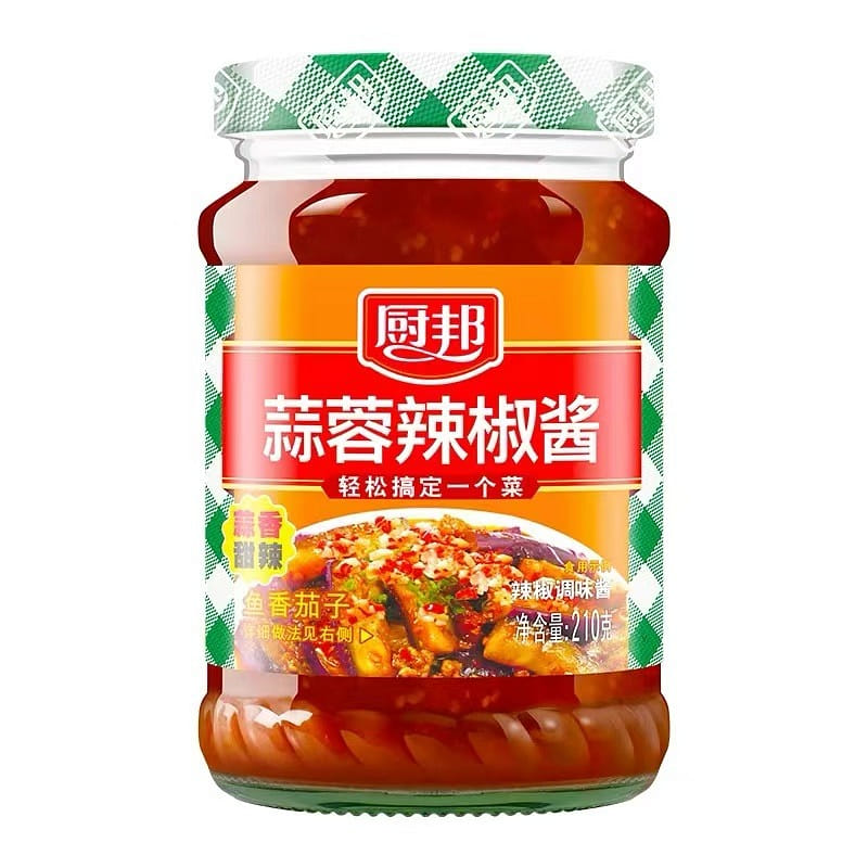【厨邦】蒜蓉辣椒酱 国内热销酱料 下饭酱 拌面拌饭 210g*1瓶装 210 克