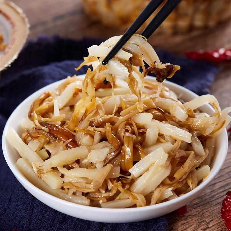 Lelonglong Golden Needle Mushroom Crispy Bamboo Shoots 150g Ready to Eat 150 g