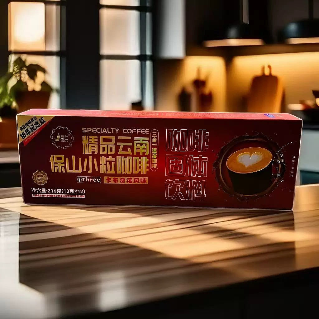 Baoshan Small Grain Instant Coffee Cappuccino 12 pack