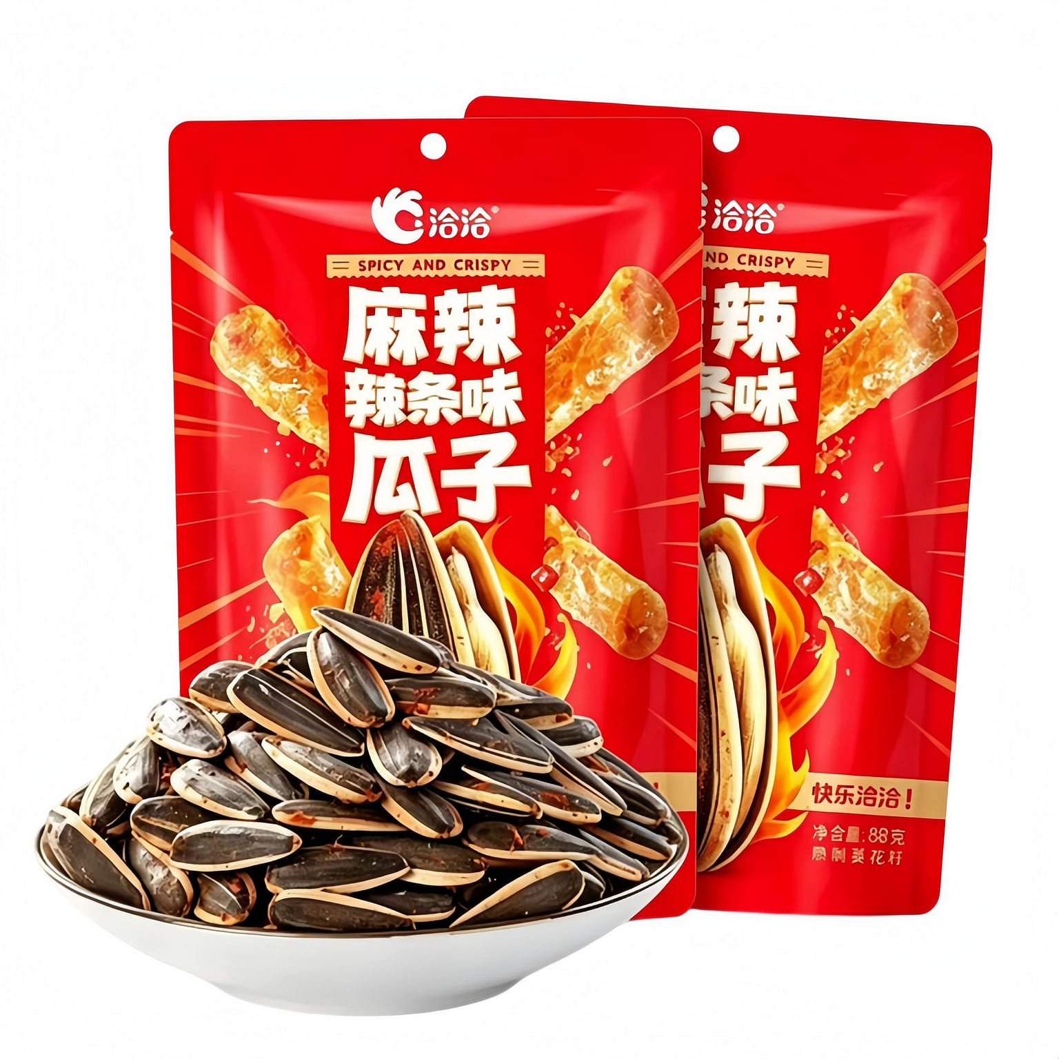 洽洽 麻辣辣條味瓜子【重麻重辣】2袋 176 克