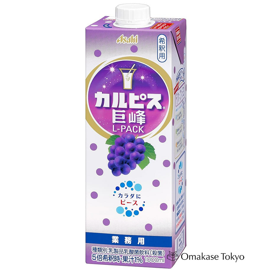 Asahi Calpis Kyoho Grape Concentrate 1L L-Pack 1000 그램