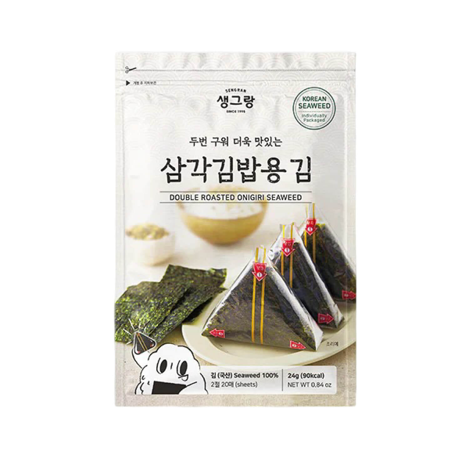 우리찬 두번 구운 삼각김밥용 김 1 개
