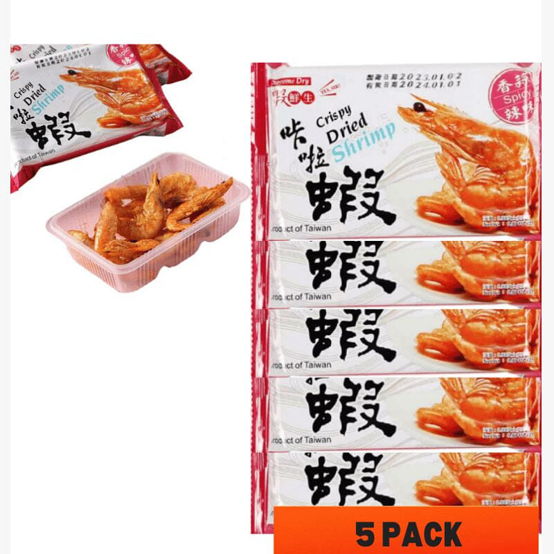 i3Fresh SpicyCrispy Whole Dried Shrimp Snack 25g*5 25 g