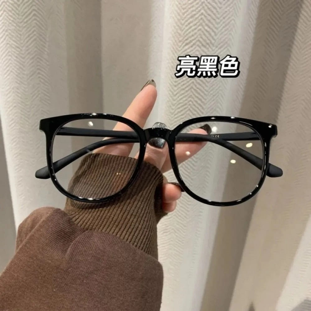 Korean style non-prescription glasses, black. 1 each