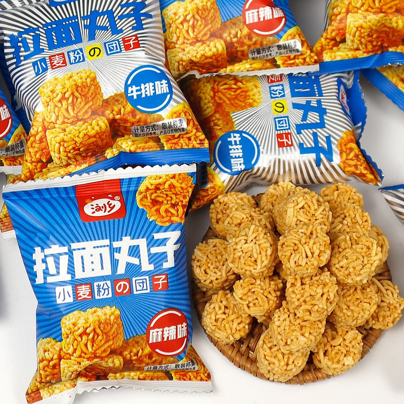 Ramen meatballs small package dry eat instant nood 500 g
