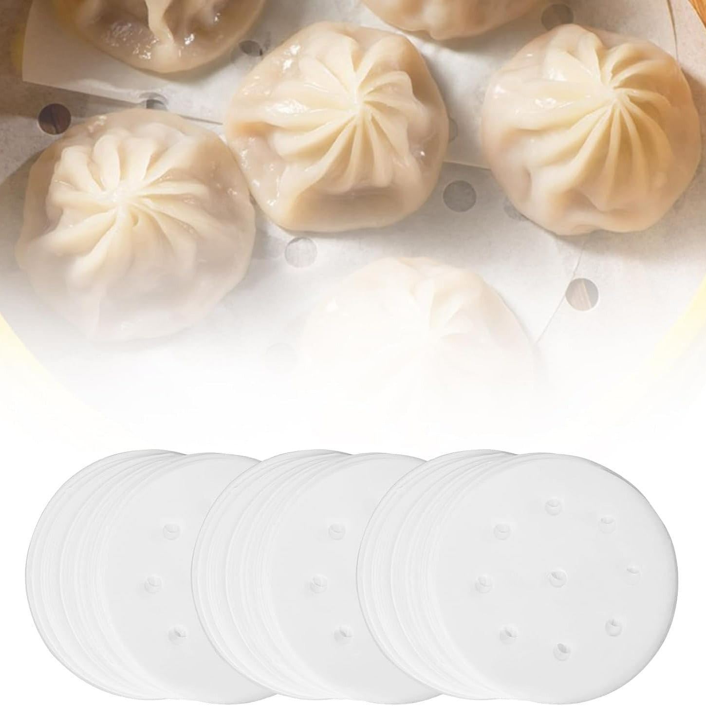300Pcs 4inch Small Bamboo Steamer Liners 1 개