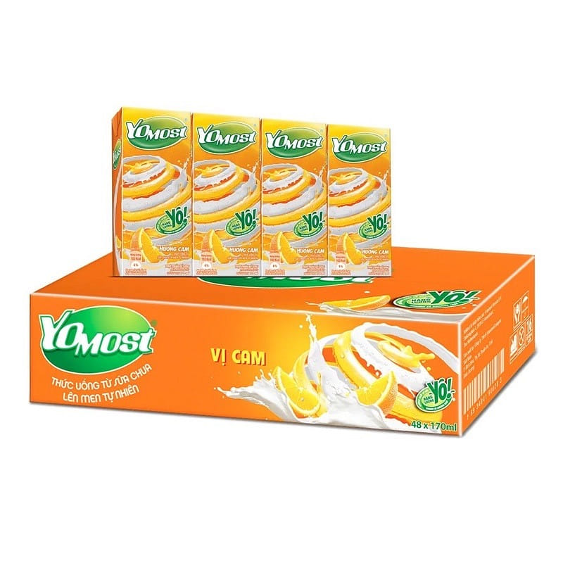 Sữa Chua Uống Hương Cam Yomost 170ml x 48 Hộp 170 ml