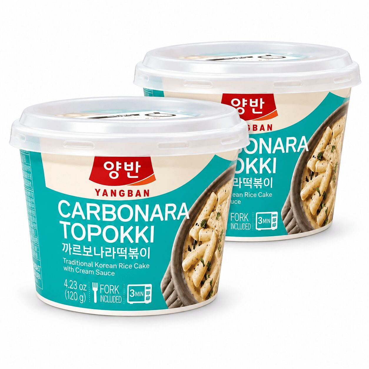 Yangban カルボナーラトッポッキカップ 120g×2カップ 1 パック