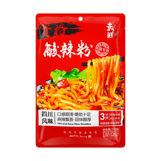 weee_instant_Yuanxian Hot & Sour Sweet Potato Noodles 276 g