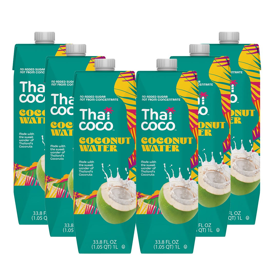 Thai Coco Organic Coconut Water 33.8 fl oz 6 pack