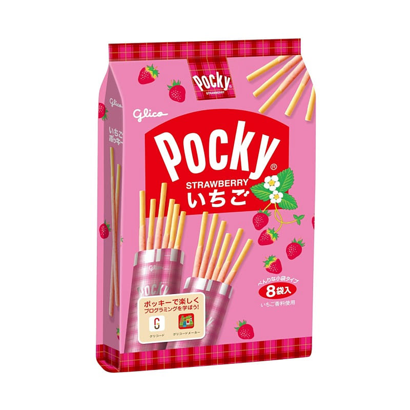 Glico Chocolate Strawberry Pocky 8 bags 1 個