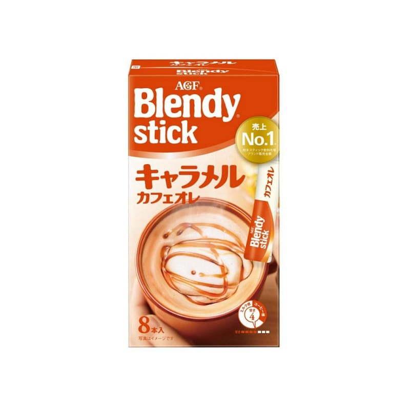 AGF Blendy Stick Caramel Cafe Au Lait 8 sticks 1 케이스