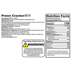 Fried shrimp cracker Seafood snack 250 g