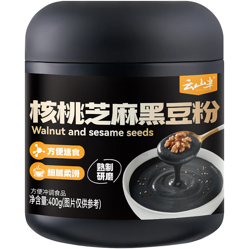 윤산반 호두 검은깨 검은콩가루 400g 아침 식사 대용 오곡가루 400 그램