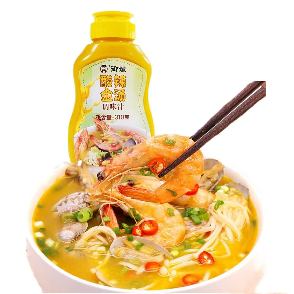 御娘 酸辣金湯汁310g*1瓶 家用酸湯肥牛調料金酸湯醬酸湯魚湯底料 310 克