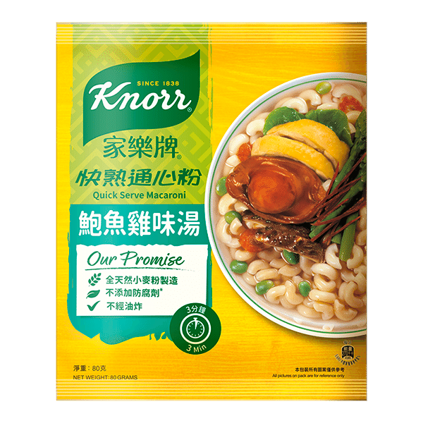 KNORR Quick Serve Macaroni Abalone and Chicken Flv 80 그램