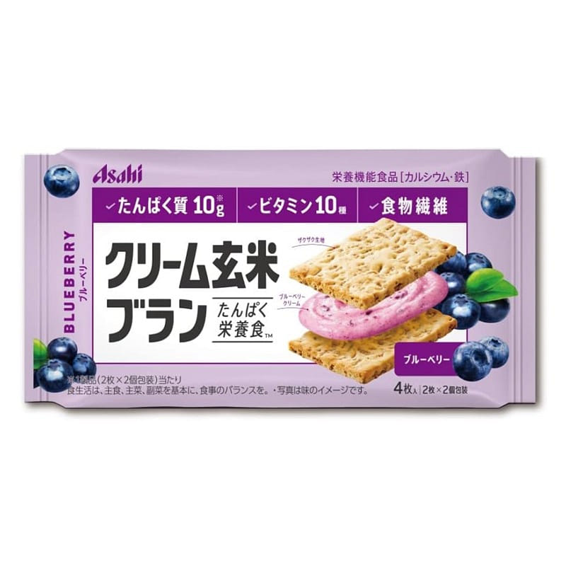 Asahi Cream Brown Rice Bran Blueberry 72g 1 개