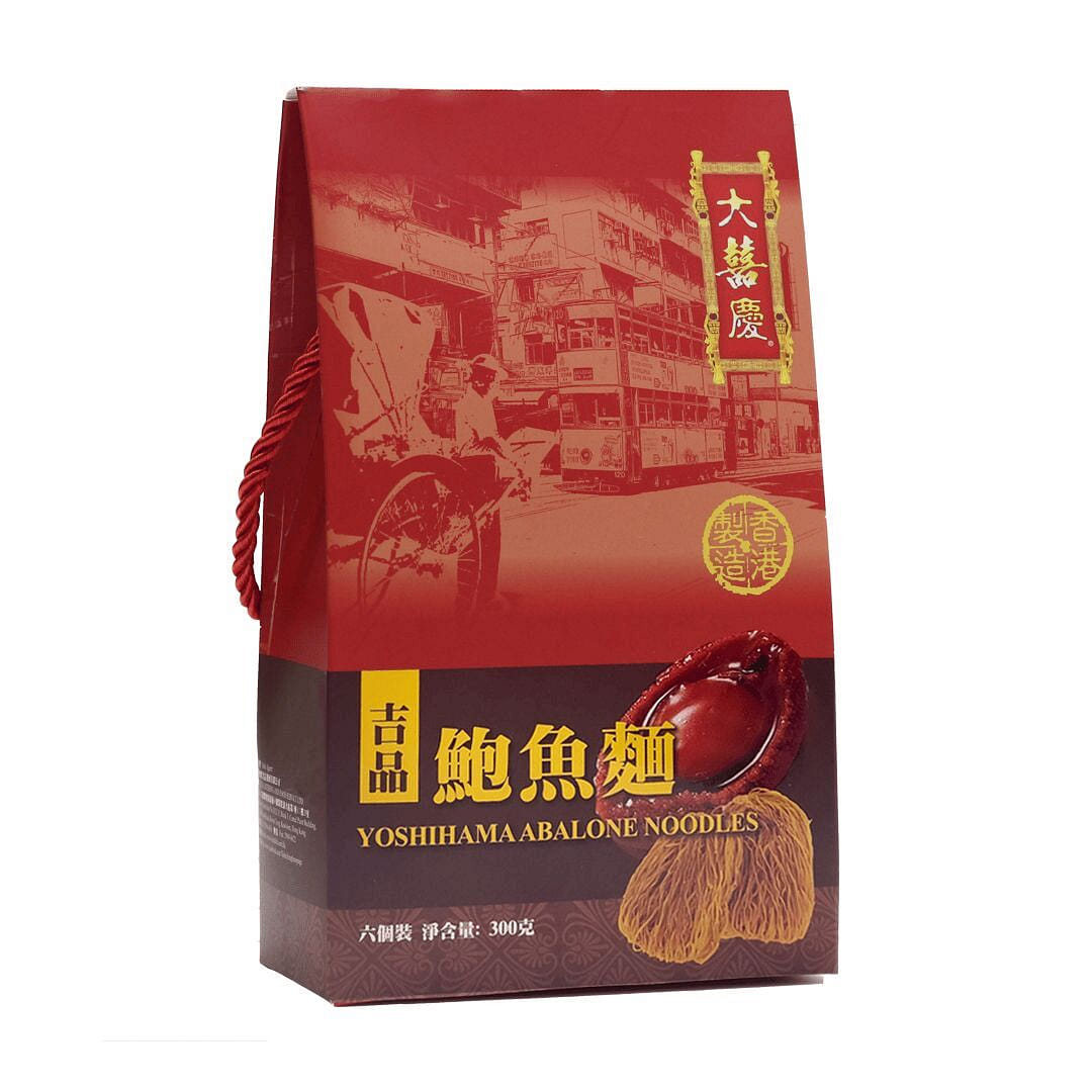 香港製造 大囍慶 吉品鮑魚面 手挽裝300g 6個 1 份