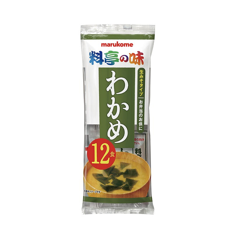 Marukome Instant Miso Soup Wakame Flavor 12pcs 1 each