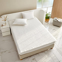 mumooroom 60수 고밀도 순면 매트리스 패드 - WHITE (US Twin) 1 개