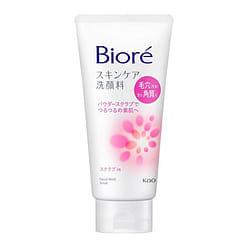Kao Biore Facial Wash Scrub Pink 130g 1 each