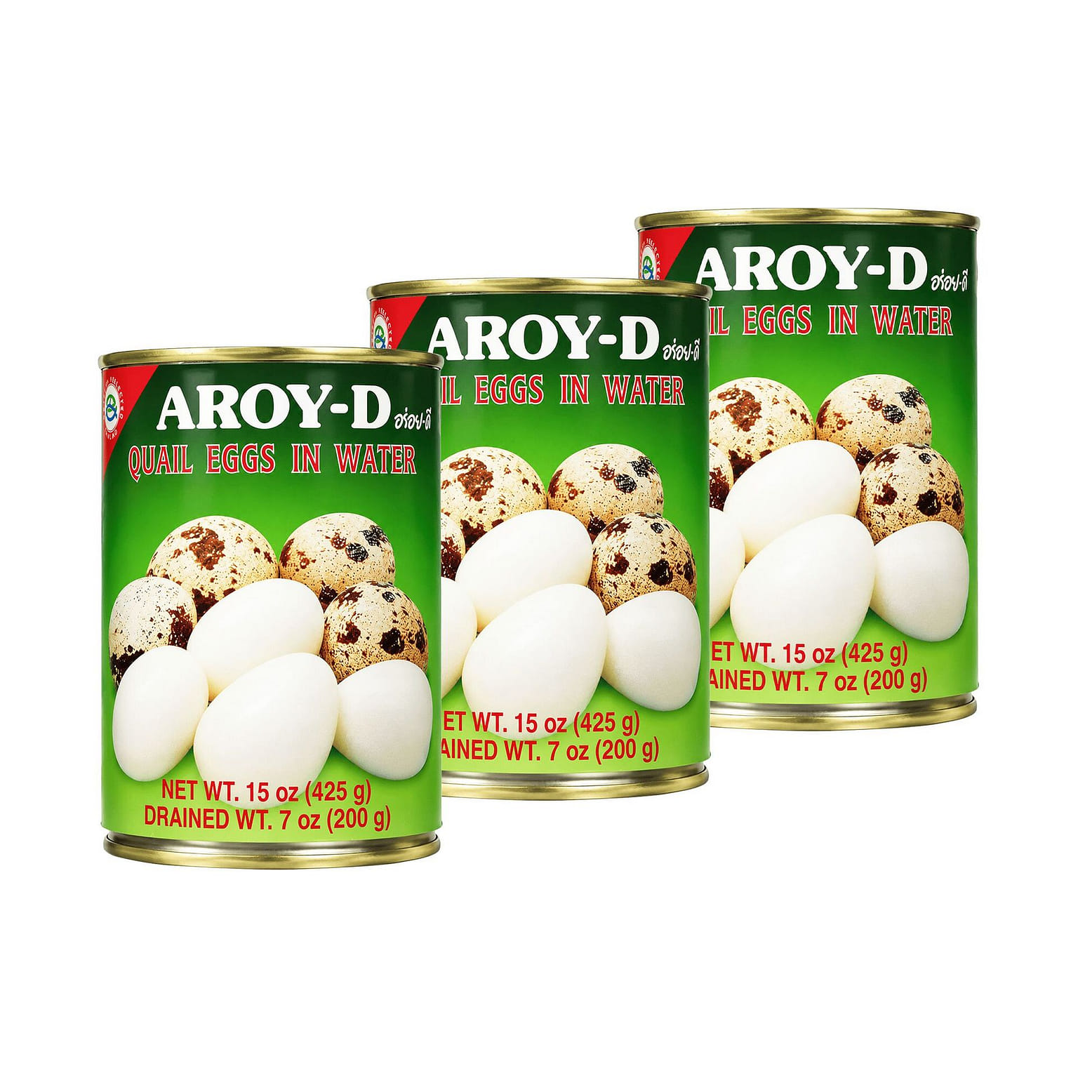 Aroy-D 물에 담근 메추리알 통조림 15 oz 3 캔