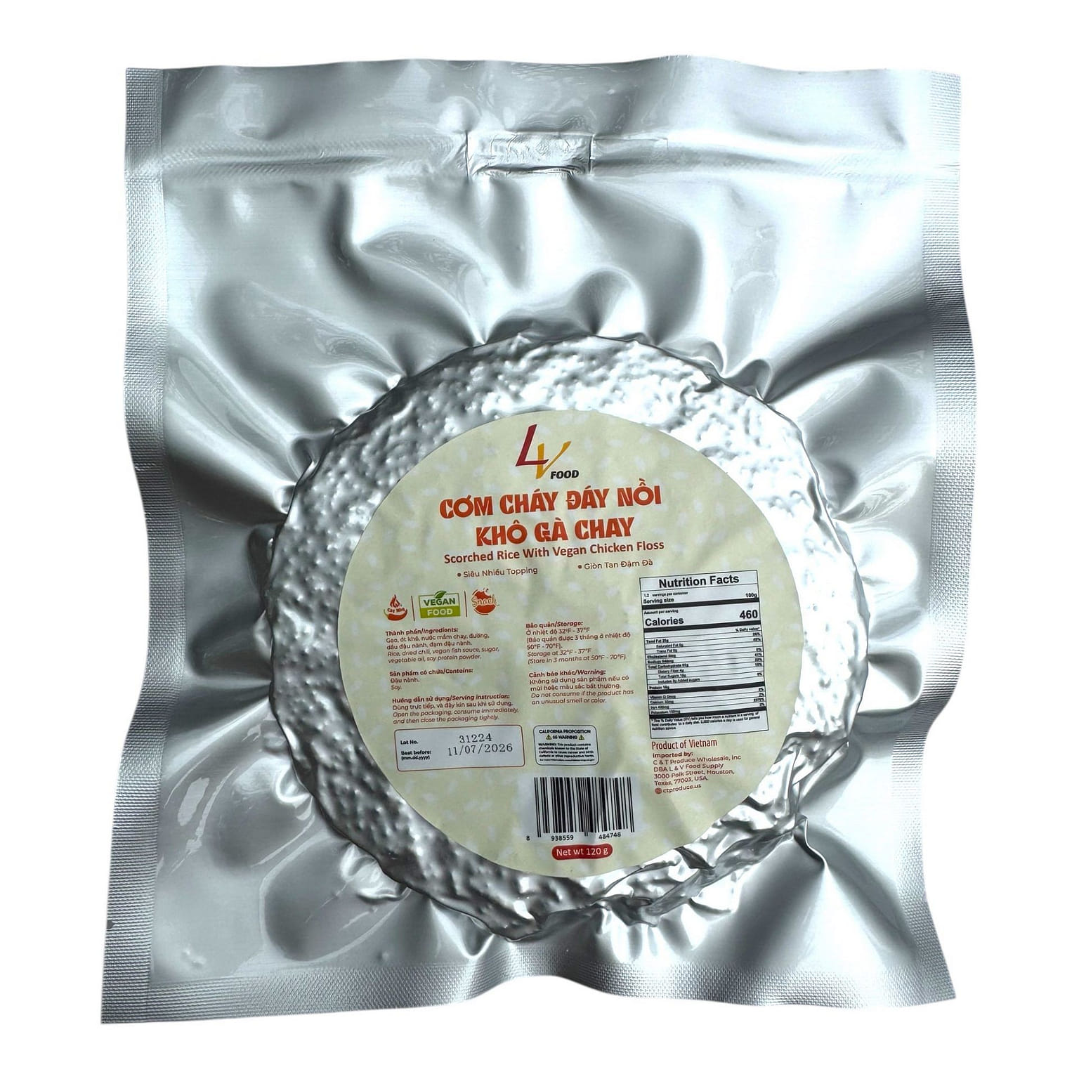 Scorched Rice with Vegan Chicken Floss VEGAN snack 120 g