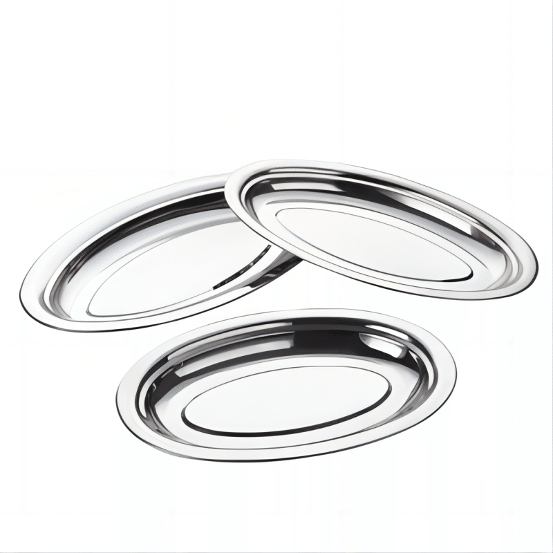 Qing Exhibition Wonderful Kitchen 35cm Stainless Steel Fish Plate 1 개입
