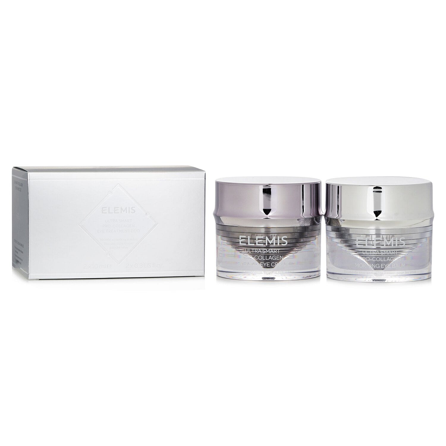 Elemis Ultra Smart Pro-Collagen Day &amp; Night Eye Treatment Duo (1x Morning Eye Balm, 1x Evening Eye Cream, 1x Eye Tool) 2x10ml/0.3oz 2 มิลลิลิตร