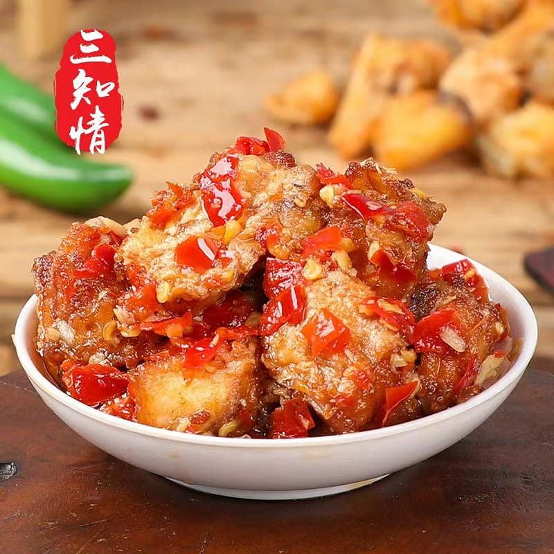 湖南特產【紅燒魚塊】香辣農家自制魚排零食下飯菜草魚塊 280 克