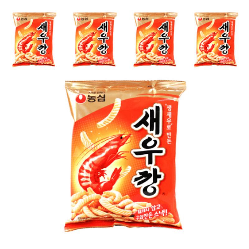[Korea Direct] Nongshim Shrimp Chips 90g, 5 pieces 450 g