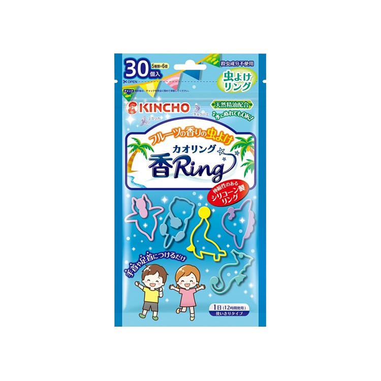 KINCHO Insect Repellent Bracelet Blue Fruit 30pcs 1 unidad