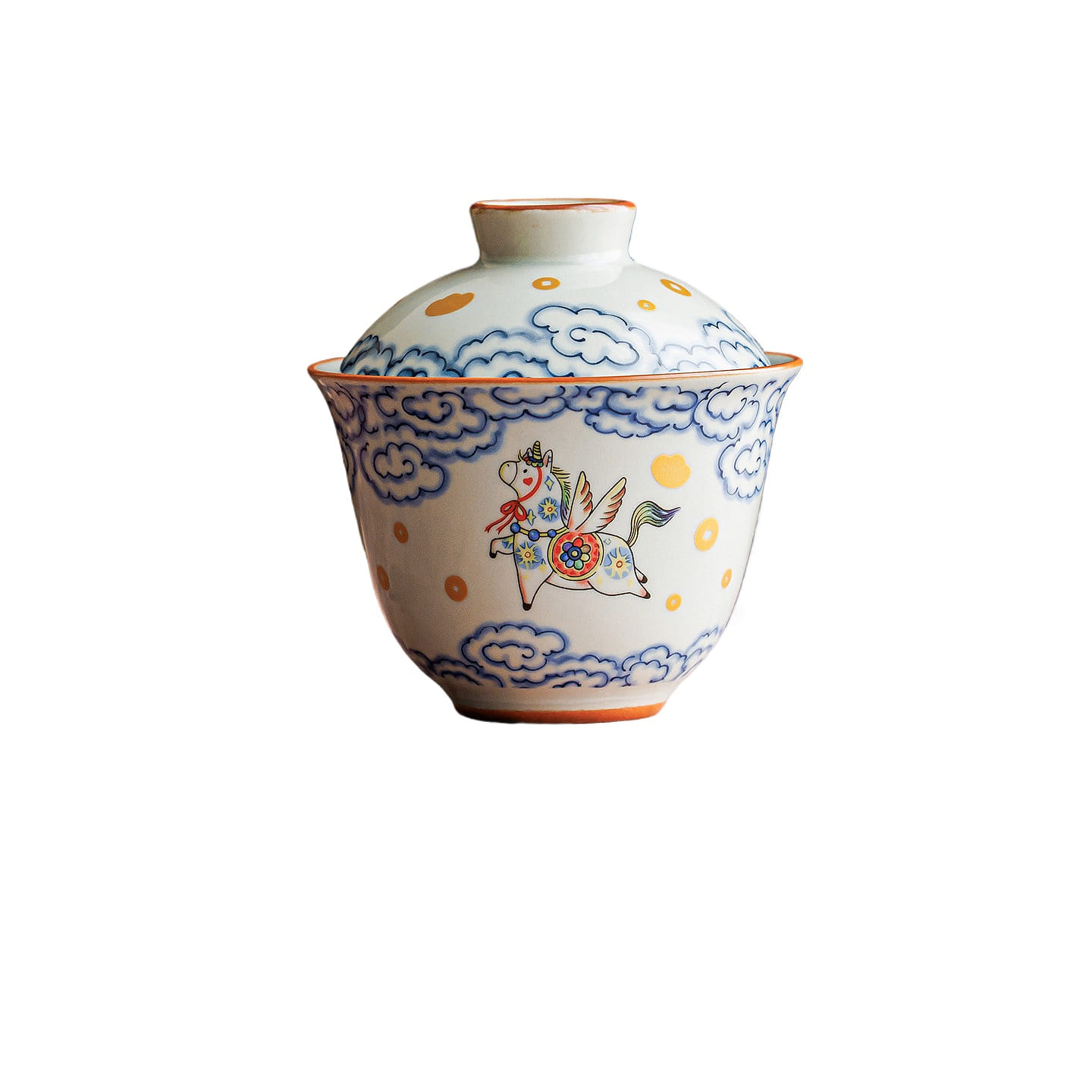 Yuma Qingyun Yuanbao Cover Bowl 8.5*9 Cm 1 box
