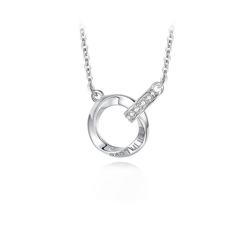 Mobius Ring 925 Sterling Silver Necklace 0 파운드