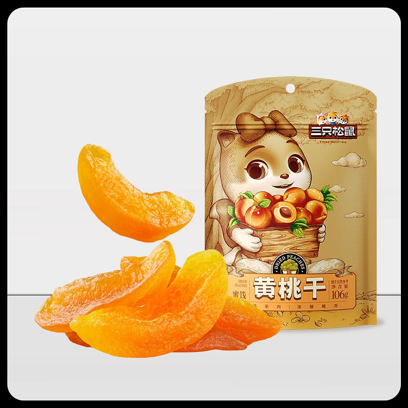 Three squirrels dried yellow peaches 106 그램