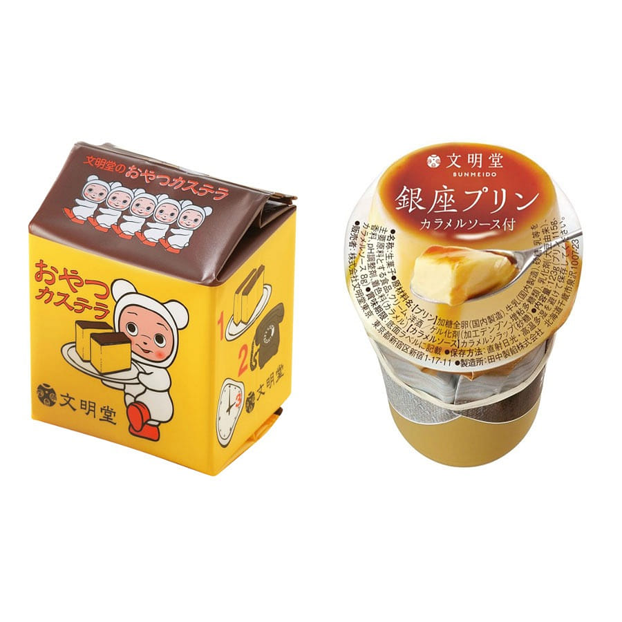 Bunmeido Castella Snack+Bunmeido Traditional Japanese Caramel Pudding/ 1 개