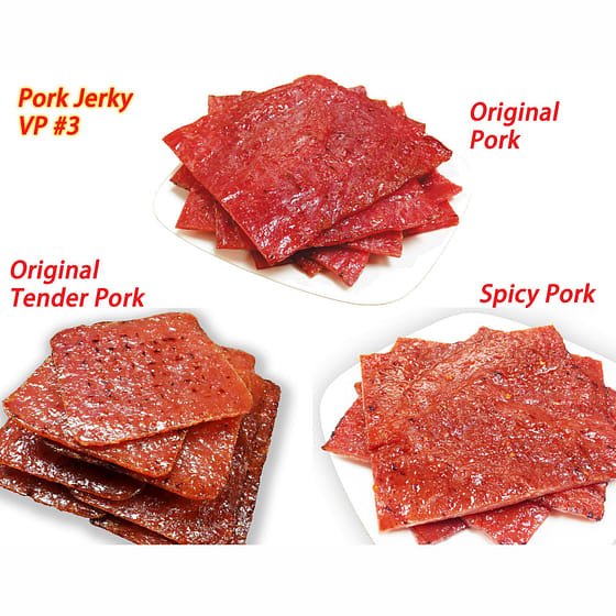 weee_snack_Pork Jerky(Orig. Pork/Tender Pork/Spicy Pork) 340 g