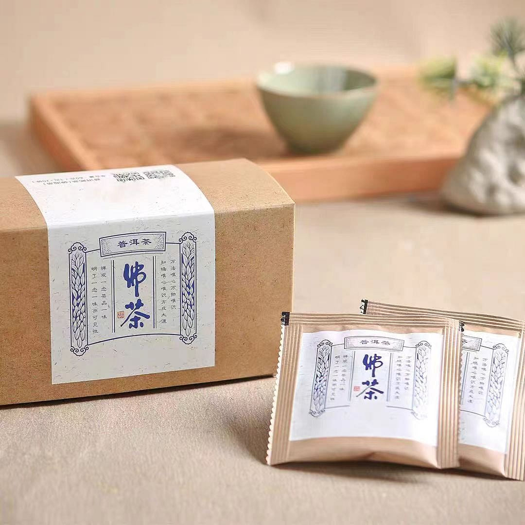 Long Hua Su Zhai Pu-erh tea bag 60g*1 box 60 กรัม