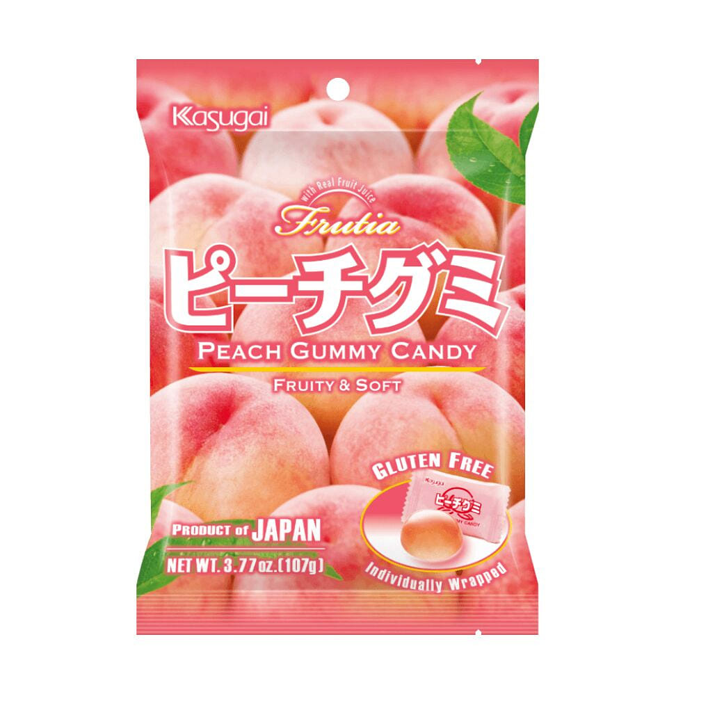Kasugai Japanese Gummy Peach Flavor 3.77 온스