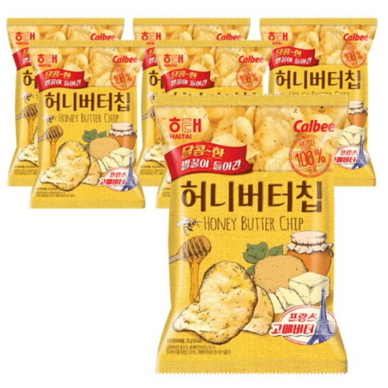 [한국 직배송] 허니 버터칩 60g, 6개 360 그램