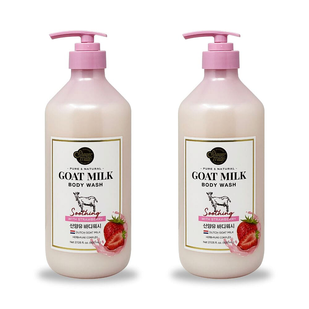 Shower Mate Goat Milk Strawberry Body Wash 2-Pack 2 pack