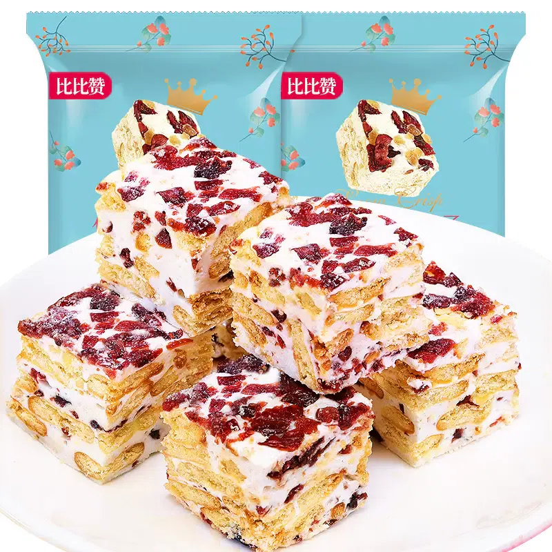 Bibizan cranberry snowflake crisp snack 400g*1 box casual snack 400 กรัม