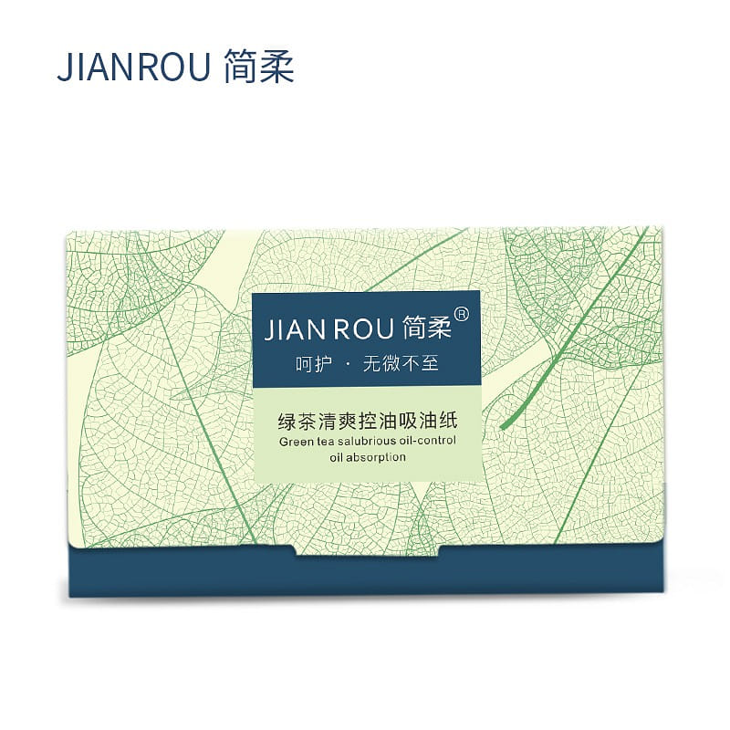 JIANROU Green tea salubrious oil-control oil absorption 100papers 1 케이스