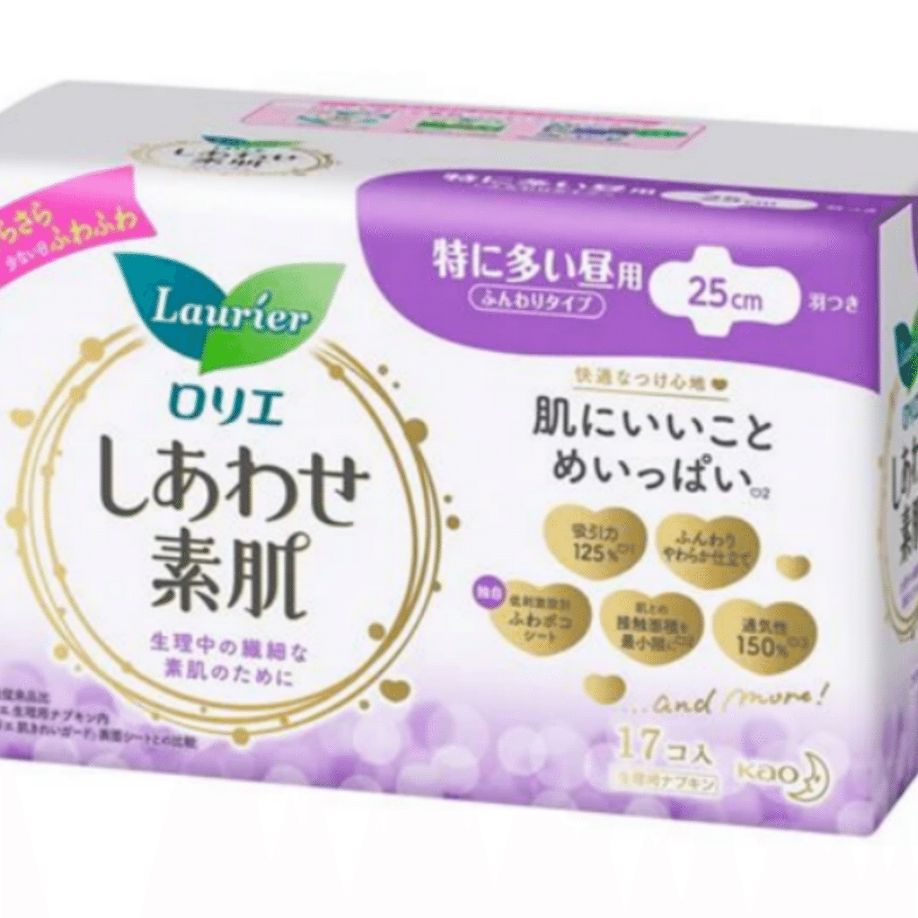 Kao Laurier Sanitary Pads,  25 cm, Pack of 17 1 개입