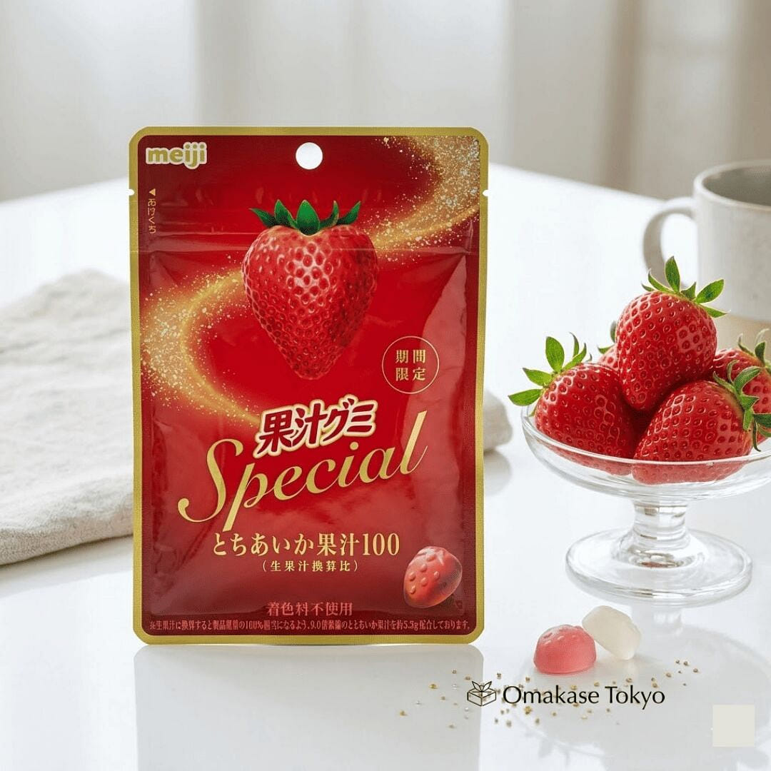 Meiji Juice Gummy Elastic Plus Strawberry 72 그램
