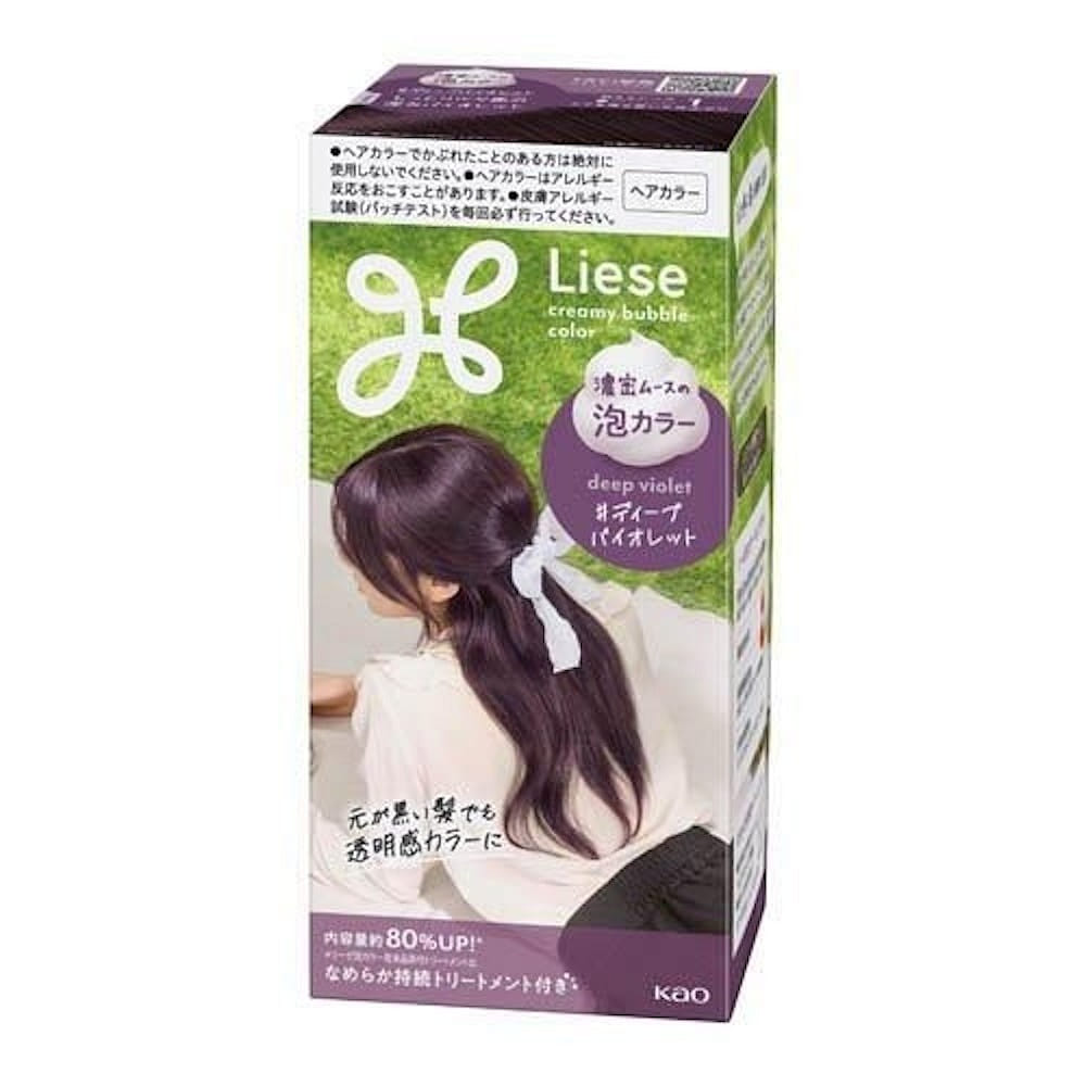 KAO Liese Foam Hair Dye (Dark Violet) 115ml 1 box