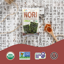 Kimnori Organic KBBQ Seaweed Snack 4g 12 Pack 1.68 oz