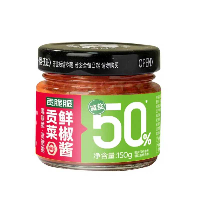 貢脆脆貢菜鮮椒醬辣椒醬下飯菜拌飯拌麪醬150g 150 克