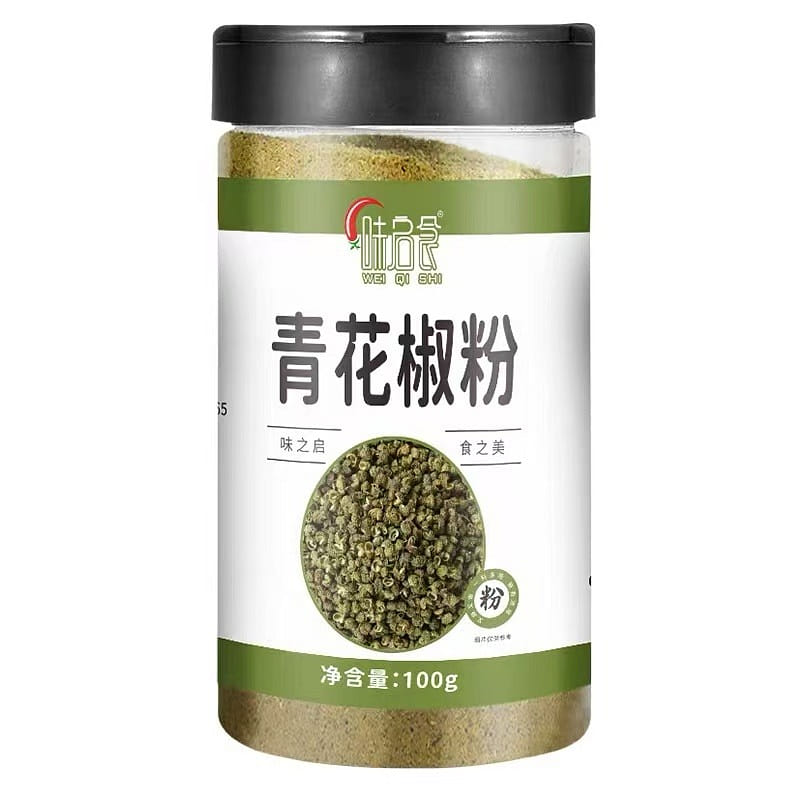 Wei Qi Shi Green Sichuan Pepper Powder 100g*1 Jar 1 bottle
